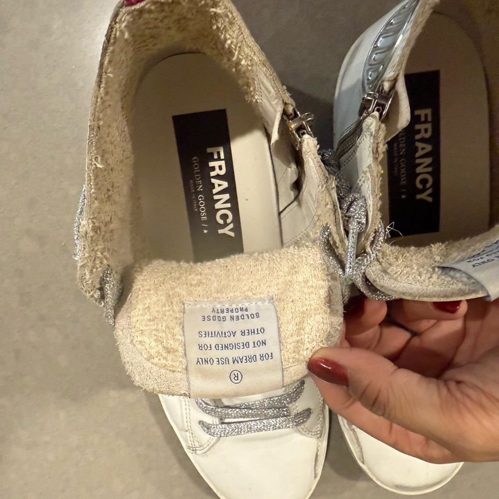 Golden Goose White and Silver High-Tops - Picture 4 of 7